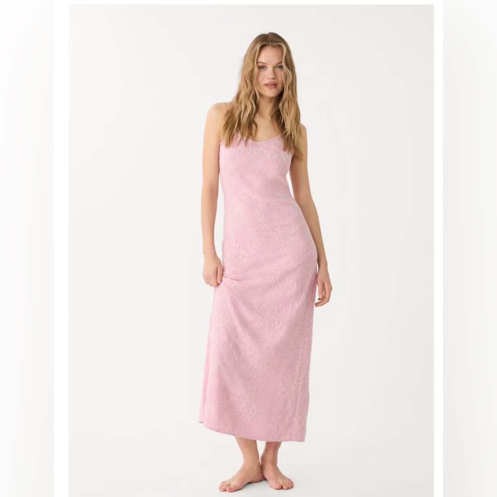 Stradivarius Pink Maxi Dress